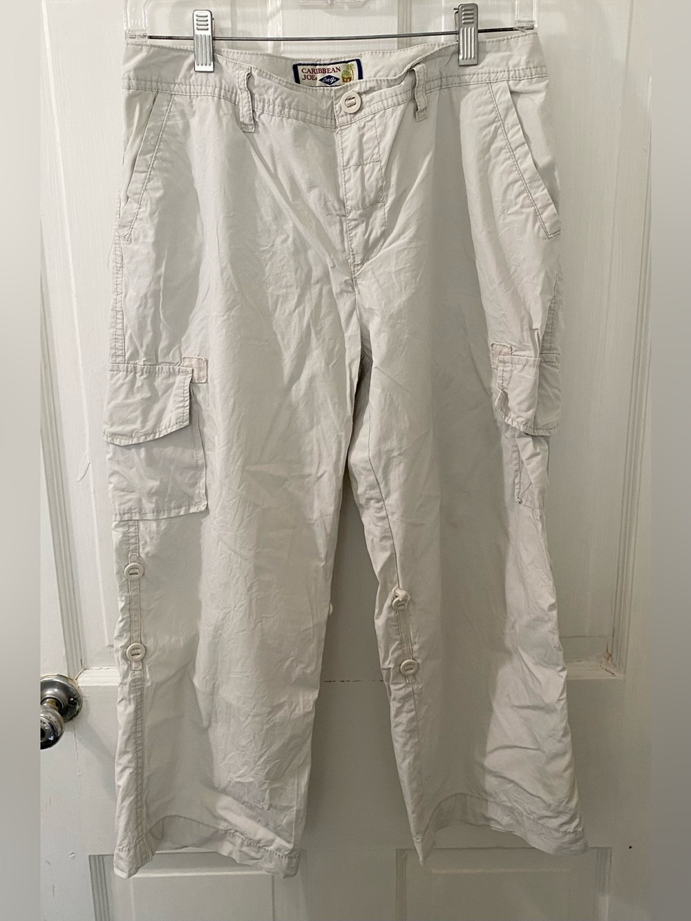 Vintage Caribbean Joe Women's Cargo Capris with Button Tabs